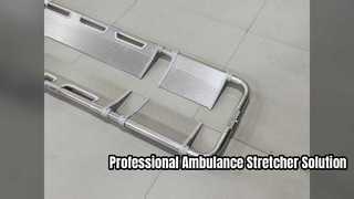 Schepbrancard van aluminiumlegering met zes planken, essentieel voor noodbehandeling en brandredding