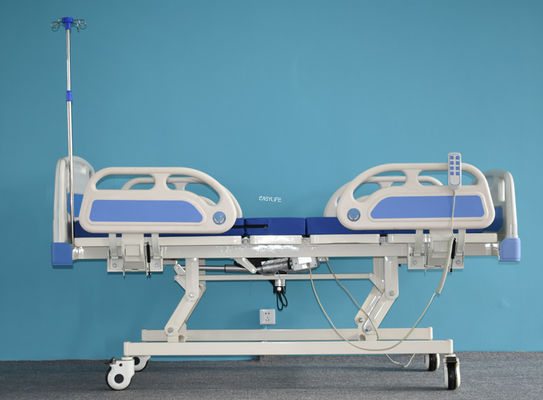 3Functie Handmatig Ziekenhuisbed Met Opvouwbare Wiegzijden ABS Hoofd/Voetbord