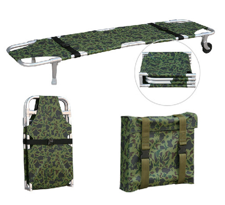 Goede prijs. Nood Evacuatie Patiënt vouwbare brancard trolley kleine wielen 185cm × 48cm × 21cm online