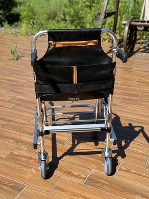 Opvouwbare verdikkende trappenkram met PVC-stof 4 wielen en 6 handgrepen