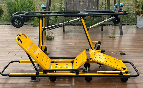 Eerste Hulp Ambulance stretcher van aluminium met opvouwbare been mechanische structuur en hoogte aanpassing