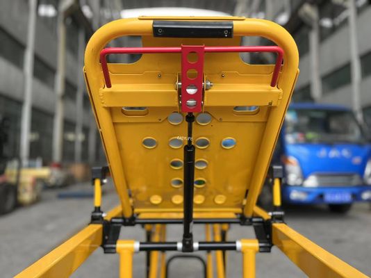Hoogwaardige, verdikte aluminiumlegering brancard voor ambulances voor noodgevallen met verstelbare rugleuninghoogte voor gebruik in ziekenhuizen