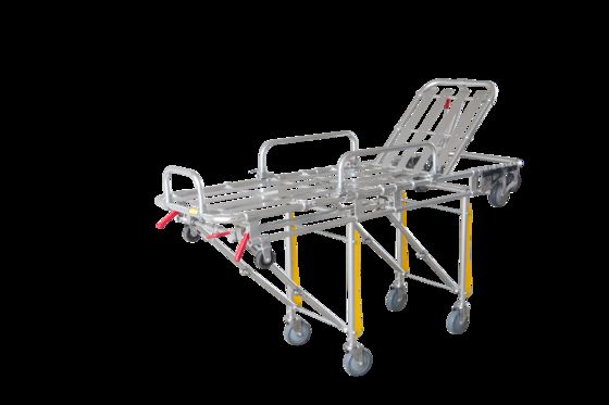 Dubbelbuis automatisch laden stretcher vouwbare ambulance stretcher 75 graden transfer patiënt
