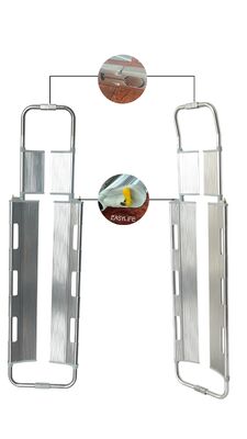 2100mm Medische van het de Ziekenwagenvervoer van de Lepelbrancard het Aluminiumlegering