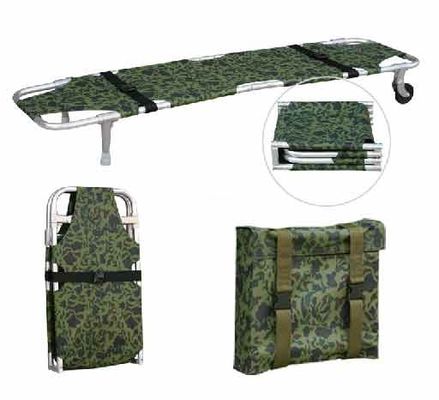 Twee wielen Twee ondersteunende benen Vier vouw draagbare trolley 1200D camouflage Oxford leer