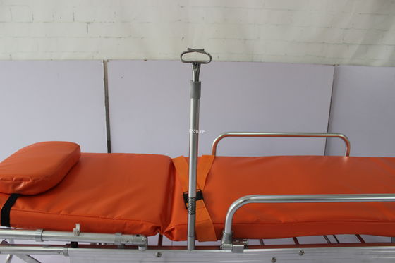 Van de de Noodsituatieziekenwagen van het roestvrij staal Vouwbaar Multifunctioneel Ziekenhuis Geduldig de Brancardkarretje met Vier Wielen