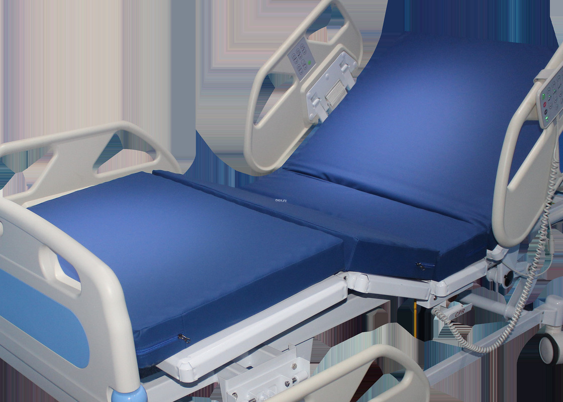 2200 mm 950 mm verstelbaar elektrisch ICU-ziekenhuisbed in ABS blauw wit voor thuisgebruik