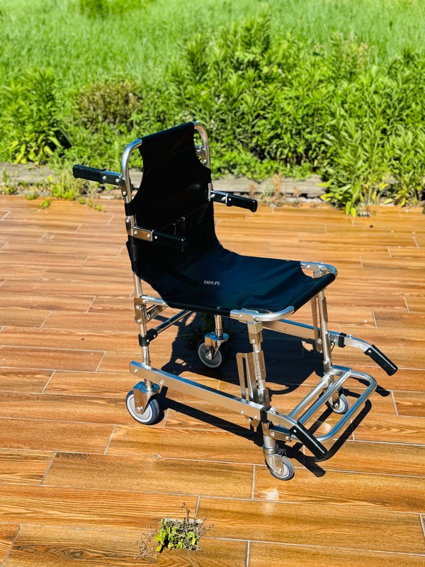 Opvouwbare verdikkende trappenkram met PVC-stof 4 wielen en 6 handgrepen