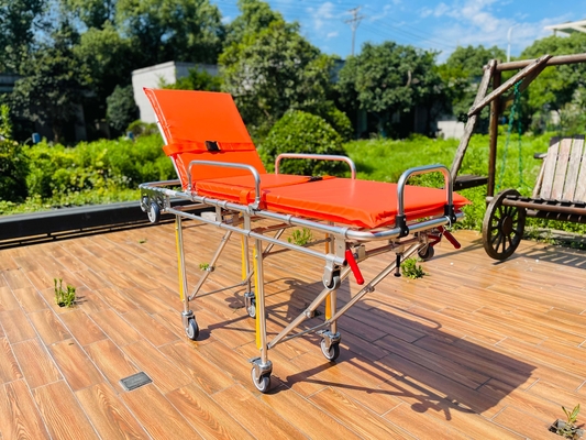Goede prijs. Duurzame rubberen wielen ambulance opvouwbare rek 75° Maximale rugleuning aanpassing online