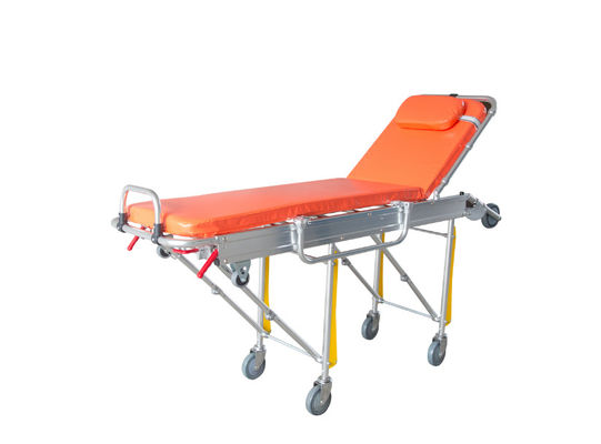Aluminium legering vouwbare ambulance brancard patiënt transfer hoogte en rug verstelbare hulp redding